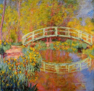  Japanese Art Painting - The Japanese Bridge at Giverny Claude Monet Impressionism Flowers